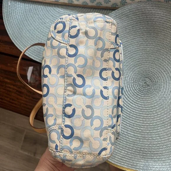 Coach Op Art Light Blue, Off White/Cream, L0869-13141, Handbag, purse - Picture 5 of 11